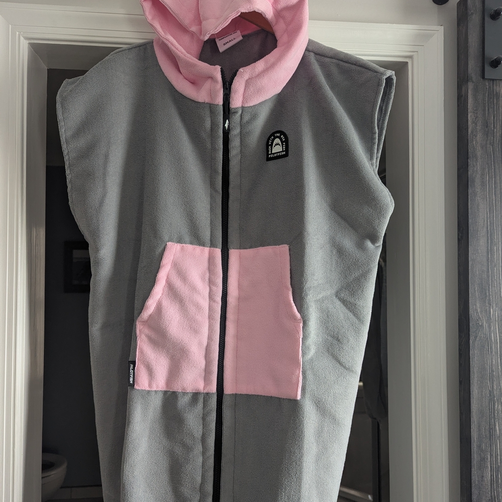 Teens' Gray and Pink Hooded Jacket